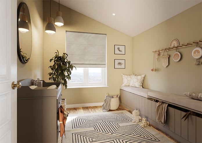 Odessa Velvet, Mushroom - Twist&Fit Roman Blind - Image 7